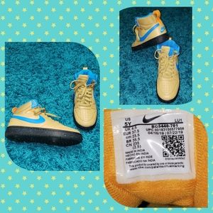 Blue & Gold Nike Court Borough Mid 2 Boots